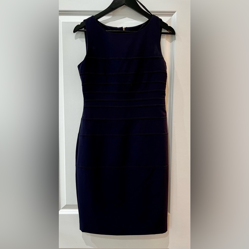 Calvin Klein, size 4, sleeveless, navy blue dress